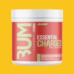 ESSENTIAL CHARGED PRE WORKOUT 25 SERV CBUM X RAW NUTRITION