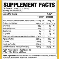PUMP NON STIM 40 SERV RAW NUTRITION