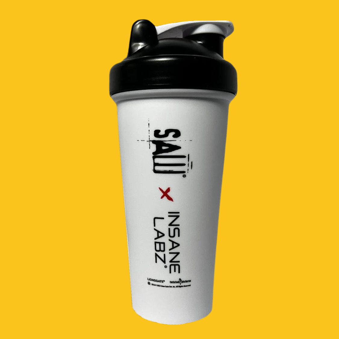 SHAKER INSANE LABZ SAW SERIES BLANCO TAPA NEGRA 700 ML