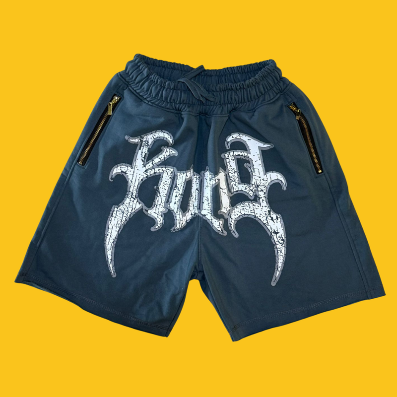 SHORT BERMUDA DE FELPA GOTHIC LOGO KONG AZUL OCEANO UNITALLA KONG CLOTHING