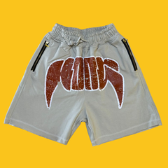 SHORT BERMUDA DE FELPA GOTHIC LOGO KONG BEIGE UNITALLA KONG CLOTHING