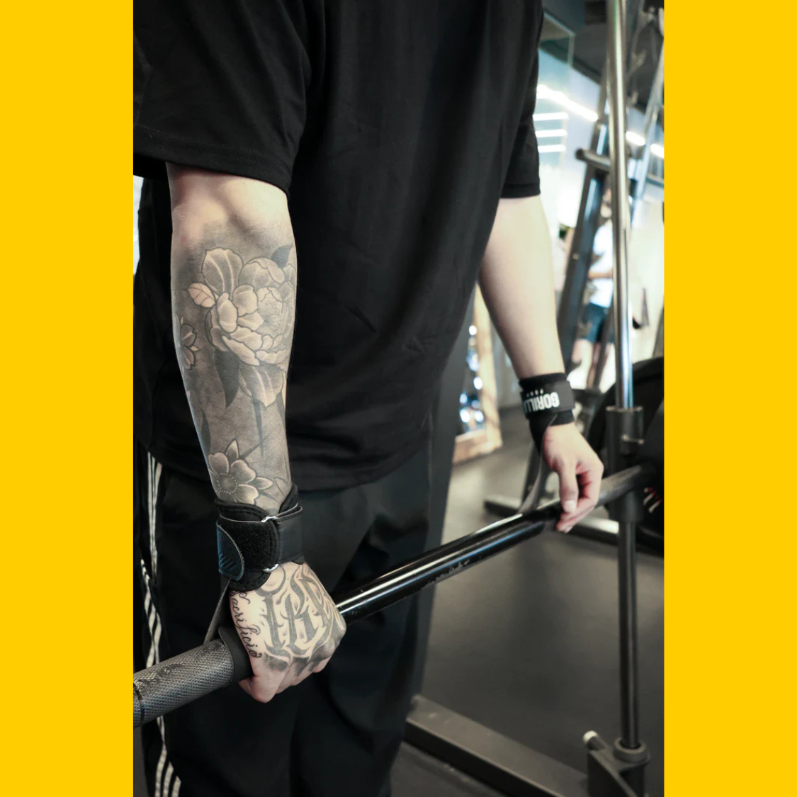 STRAPS GRIPS CON CALLERA NEGRO DE NEOPRENO GORILLA PUMP