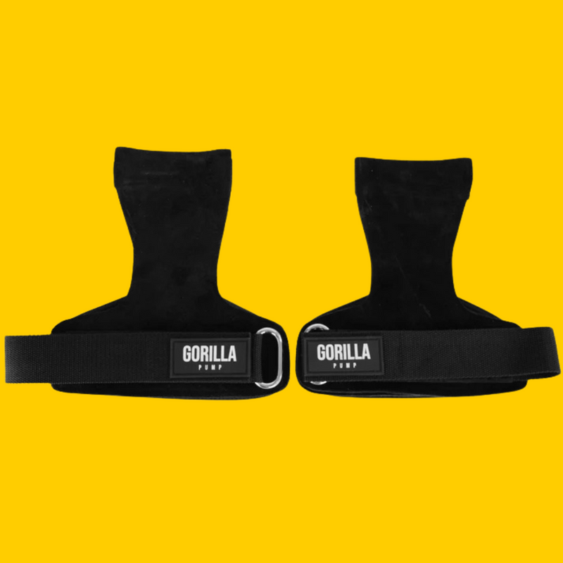 STRAPS GRIPS CON CALLERA NEGRO DE PIEL GORILLA PUMP