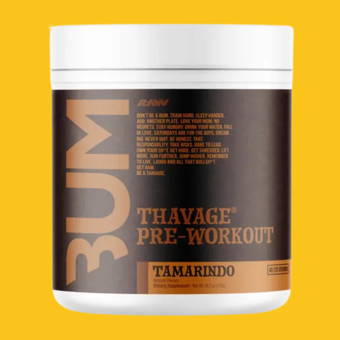 THAVAGE PRE WORKOUT 40 SERV CBUM X RAW NUTRITION