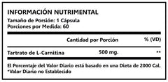 CARNITINA 60 CAPS INLABS NUTRITION - SDM Suplementos Deportivos