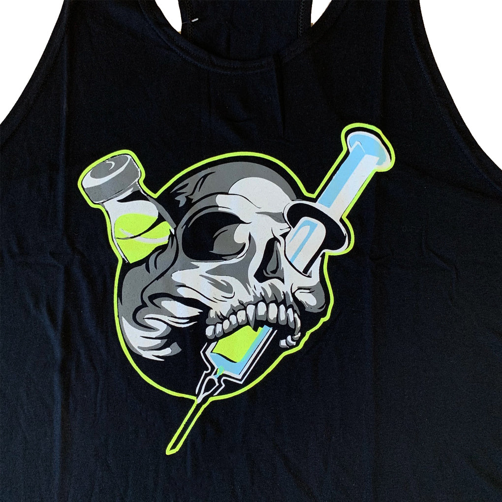Playera Olimpica Gym Skull Estampado Hombre Camiseta Fitness