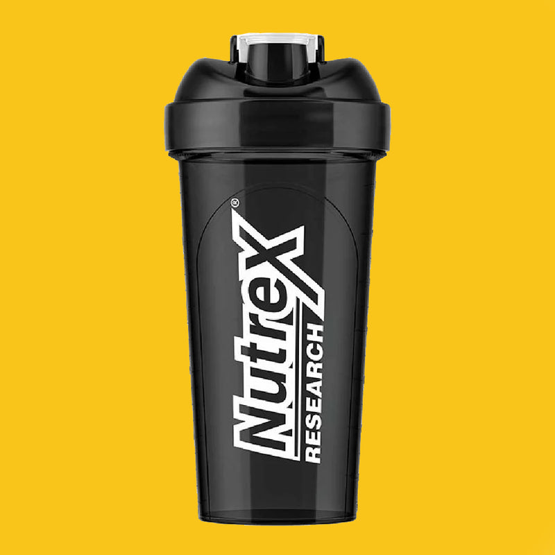 SHAKER 25 OZ NEGRO CON BLANCO NUTREX - SDMsuplementos.com