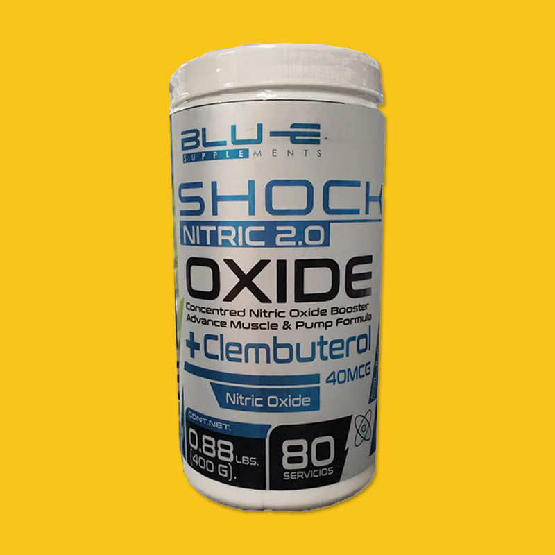 SHOCK NITRIC OXIDE 2.0 + CLEMBUTEROL 80 SERV BLU-E