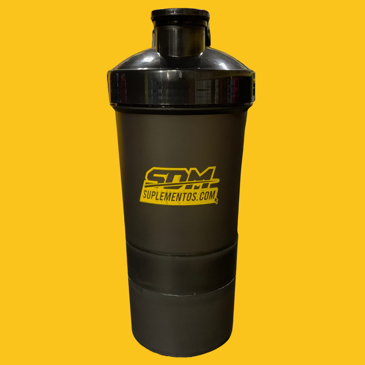 SHAKER SDM NEGRO CON COMPARTIMIENTOS 20 OZ TIPO SMART SHAKER