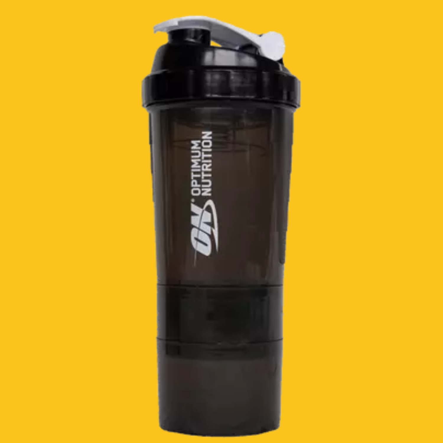 SHAKER CON COMPARTIMIENTOS NEGRO OPTIMUM NUTRITION