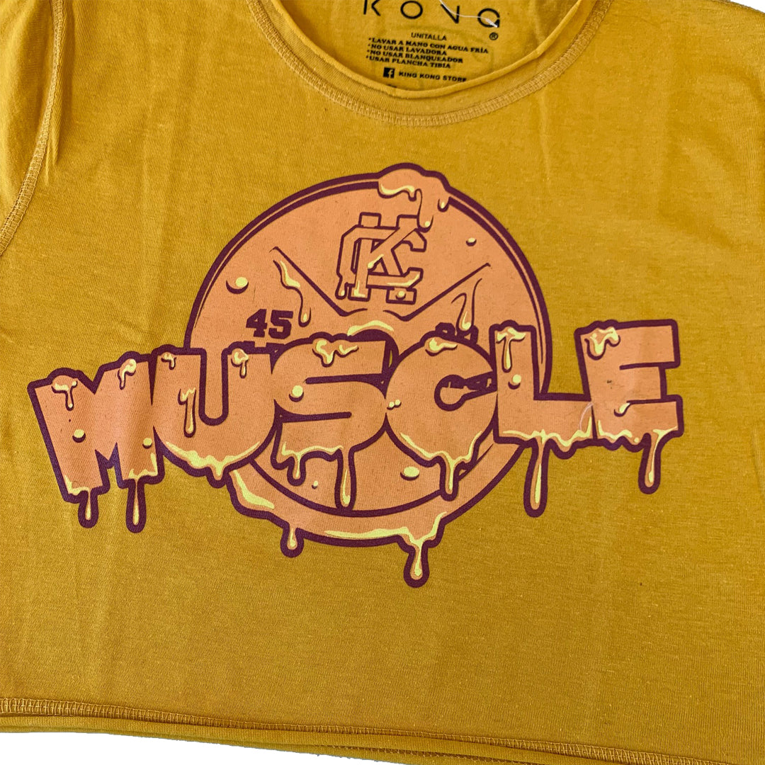 TOP CORTO MUSCLE MOSTAZA CHICO KONG CLOTHING